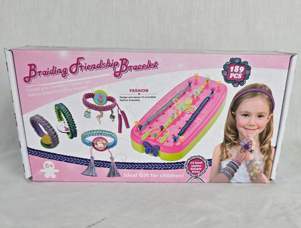 Onwoli Braiding Friendship Bracelet Making Kit Pink Colorful 189 Pieces NIB